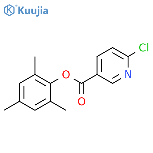 2,4,6-trimethylphenyl 6-chloropyridine-3-carboxylate structure