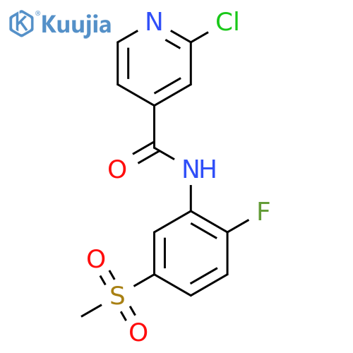 2-Chloro-N-[2-fluoro-5-(methylsulfonyl)phenyl]-4-pyridinecarboxamide structure