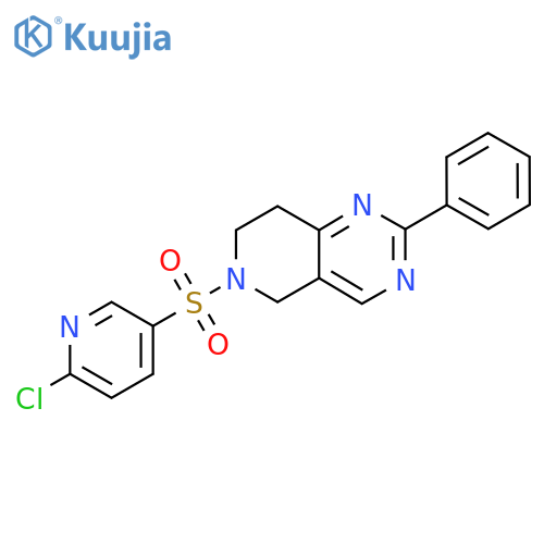 2-chloro-5-({2-phenyl-5H,6H,7H,8H-pyrido[4,3-d]pyrimidin-6-yl}sulfonyl)pyridine structure