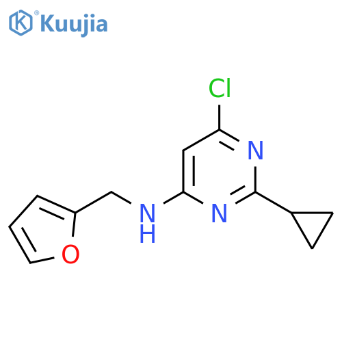 6-chloro-2-cyclopropyl-N-(furan-2-ylmethyl)pyrimidin-4-amine structure