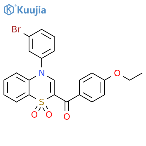 4-(3-bromophenyl)-2-(4-ethoxybenzoyl)-4H-1lambda6,4-benzothiazine-1,1-dione structure