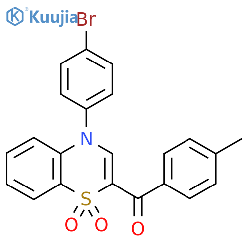4-(4-bromophenyl)-2-(4-methylbenzoyl)-4H-1lambda6,4-benzothiazine-1,1-dione structure