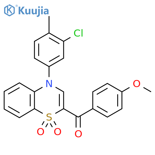 4-(3-chloro-4-methylphenyl)-2-(4-methoxybenzoyl)-4H-1lambda6,4-benzothiazine-1,1-dione structure