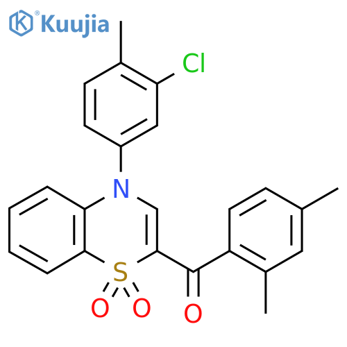 4-(3-chloro-4-methylphenyl)-2-(2,4-dimethylbenzoyl)-4H-1lambda6,4-benzothiazine-1,1-dione structure