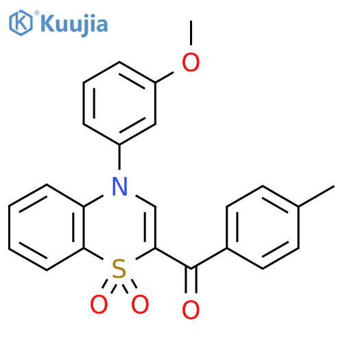 4-(3-methoxyphenyl)-2-(4-methylbenzoyl)-4H-1lambda6,4-benzothiazine-1,1-dione structure