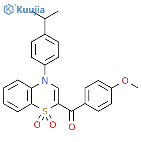 2-(4-methoxybenzoyl)-4-[4-(propan-2-yl)phenyl]-4H-1lambda6,4-benzothiazine-1,1-dione structure