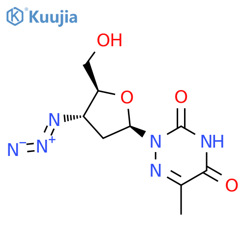 1,2,4-Triazine-3,5(2H,4H)-dione,2-(3-azido-2,3-dideoxy-b-D-erythro-pentofuranosyl)-6-methyl- structure