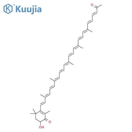 2-Cyclohexen-1-one, 6-hydroxy-2,4,4-trimethyl-3-[(1E,3E,5E,7E,9E,11E,13E,15E,17E,19E,21E,23E)-3,7,12,16,20-pentamethyl-25-oxo-1,3,5,7,9,11,13,15,17,19,21,23-hexacosadodecaenyl]- (9CI) structure
