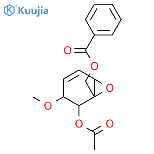 7-Oxabicyclo[4.1.0]hept-4-ene-1-methanol, 2-(acetyloxy)-3-methoxy-, 1-benzoate, (1R,2S,3R,6R)- structure