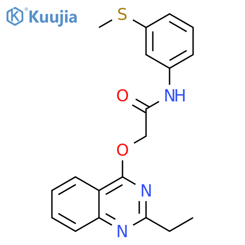 2-[(2-ethylquinazolin-4-yl)oxy]-N-[3-(methylsulfanyl)phenyl]acetamide structure