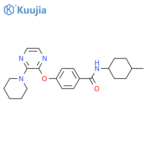 N-(4-methylcyclohexyl)-4-{[3-(piperidin-1-yl)pyrazin-2-yl]oxy}benzamide structure