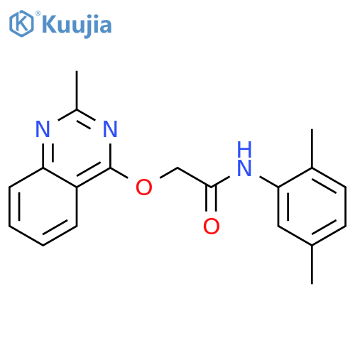 N-(2,5-dimethylphenyl)-2-[(2-methylquinazolin-4-yl)oxy]acetamide structure