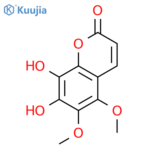 7,8-dihydroxy-5,6-dimethoxy-2H-1-benzopyran-2-one structure