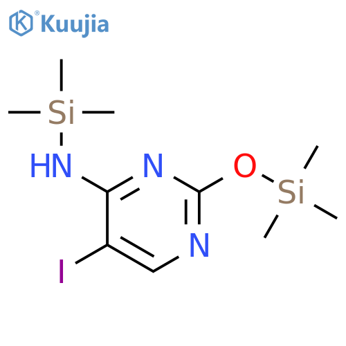 4-Pyrimidinamine, 5-iodo-N-(trimethylsilyl)-2-[(trimethylsilyl)oxy]- structure