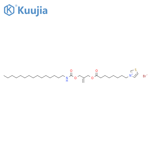 THIAZOLIUM, 3-[8-OXO-8-[[2-[[[(PENTADECYLAMINO)CARBONYL]OXY]METHYL]-2-PROPENYL]OXY]OCTYL]-, BROMIDE structure