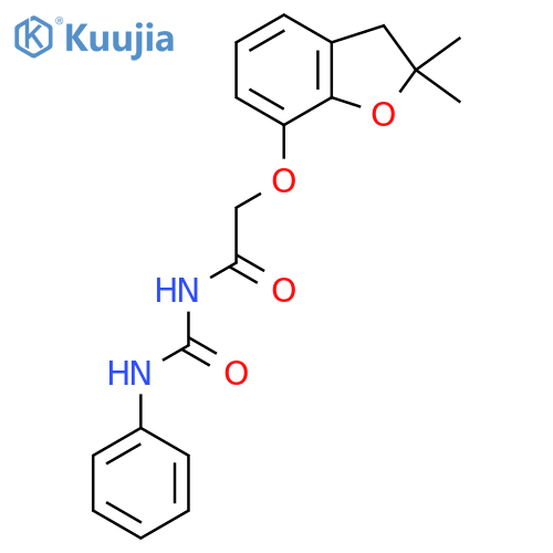 1-(2-(2,2-Dimethyl(3-oxaindan-4-yloxy))acetyl)-3-(phenyl)urea structure
