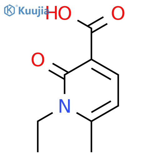 1-Ethyl-6-methyl-2-oxo-1,2-dihydropyridine-3-carboxylic acid structure