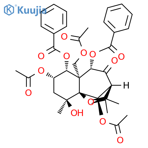 4H-3,9a-Methano-1-benzoxepin-4-one,7,10-bis(acetyloxy)-5a-[(acetyloxy)methyl]-5,6-bis(benzoyloxy)octahydro-9-hydroxy-2,2,9-trimethyl-,(3R,5S,5aS,6R,7S,9S,9aS,10R)- structure