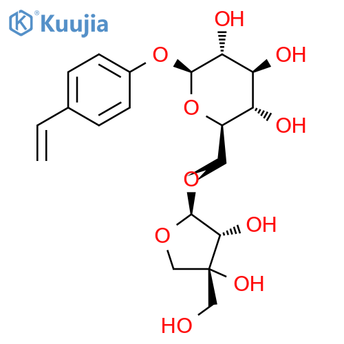 p-Vinylphenyl O-[beta-D-apiofuranosyl-(1-6)]-beta-D-glucopyranoside structure