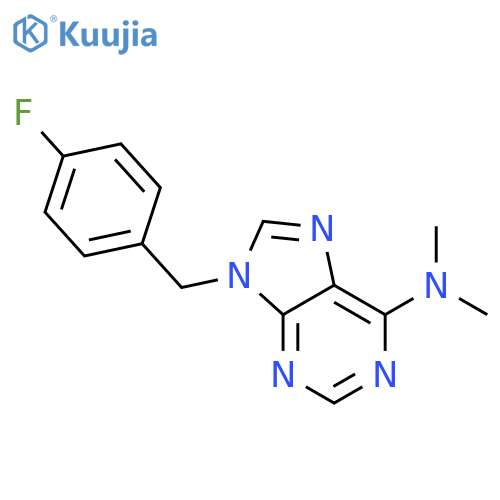 9H-Purin-6-amine,9-[(4-fluorophenyl)methyl]-N,N-dimethyl- structure