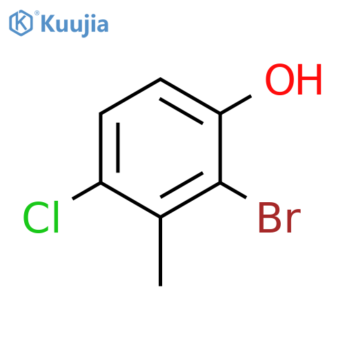 2-Bromo-4-chloro-3-methylphenol structure