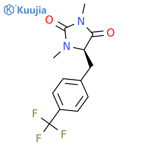 2,4-Imidazolidinedione, 1,3-dimethyl-5-[[4-(trifluoromethyl)phenyl]methyl]-, (R)- structure