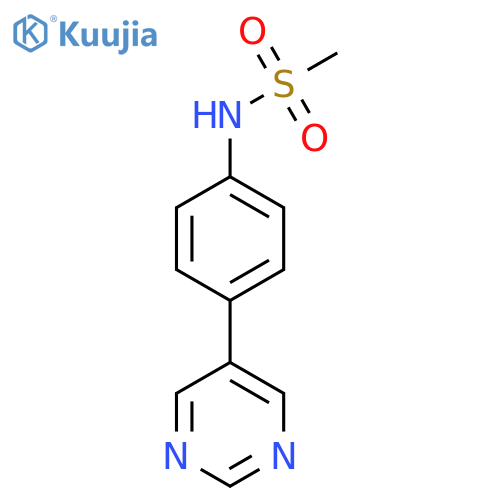 N-4-(pyrimidin-5-yl)phenylmethanesulfonamide structure