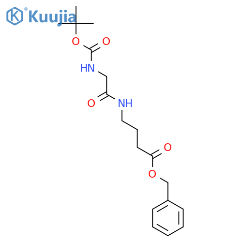 Butanoic acid, 4-[[[[(1,1-dimethylethoxy)carbonyl]amino]acetyl]amino]-, phenylmethyl ester structure