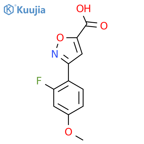 3-(2-fluoro-4-methoxyphenyl)-1,2-oxazole-5-carboxylic acid structure