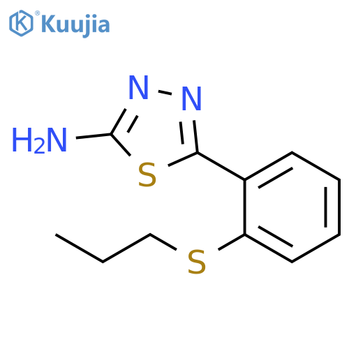 5-2-(propylsulfanyl)phenyl-1,3,4-thiadiazol-2-amine structure