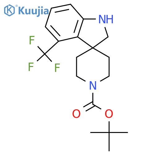 Tert-butyl 4-trifluoromethylspiro[indoline-3,4'-piperidine]-1'-carboxylate structure