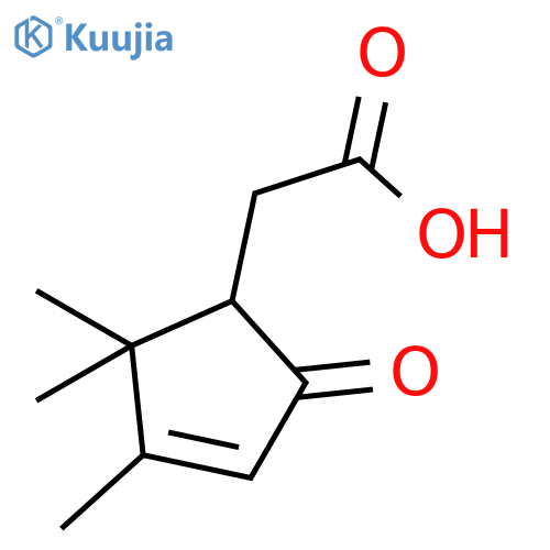 3-Cyclopentene-1-aceticacid, 2,2,3-trimethyl-5-oxo- structure