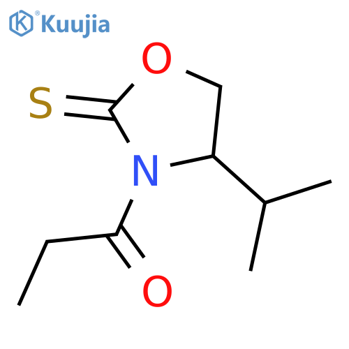 (S)-4-Isopropyl-3-propionyl-1,3-oxazolidine-2-thione structure
