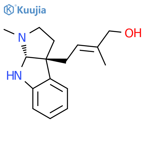 2-Buten-1-ol,2-methyl-4-[(3aR,8aR)-2,3,8,8a-tetrahydro-1-methylpyrrolo[2,3-b]indol-3a(1H)-yl]-,(2E)- structure