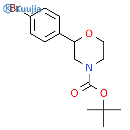 Tert-butyl 2-(4-bromophenyl)morpholine-4-carboxylate structure