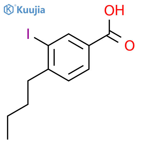 4-Butyl-3-iodobenzoic acid structure