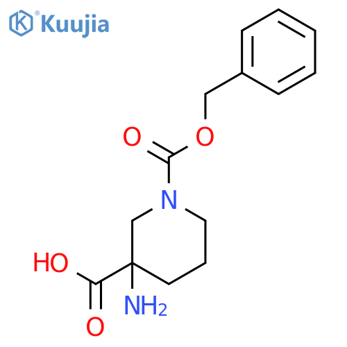 3-amino-1-[(benzyloxy)carbonyl]-3-piperidinecarboxylic Acid structure