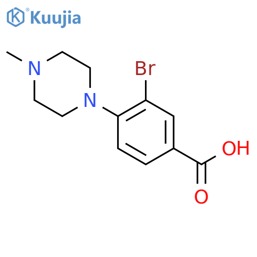 3-Bromo-4-(4-methylpiperazin-1-yl)benzoic acid structure