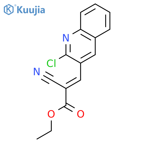 ethyl 3-(2-chloroquinolin-3-yl)-2-cyanoprop-2-enoate structure