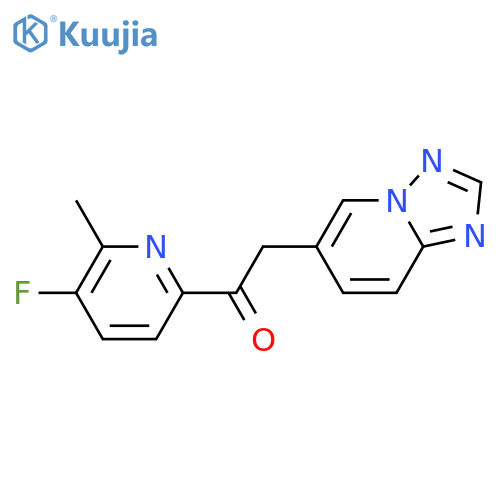 2-([1,2,4]Triazolo[1,5-a]pyridin-6-yl)-1-(5-fluoro-6-methylpyridin-2-yl)ethanone structure