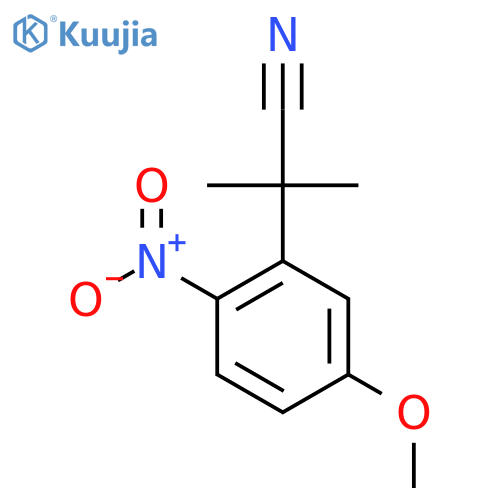 2-(5-methoxy-2-nitrophenyl)-2-methylpropanenitrile structure