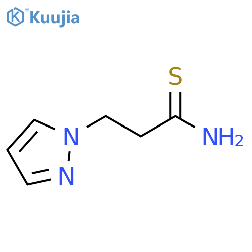 3-(1H-pyrazol-1-yl)propanethioamide structure