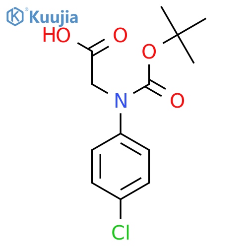 2-{(tert-butoxy)carbonyl(4-chlorophenyl)amino}acetic acid structure