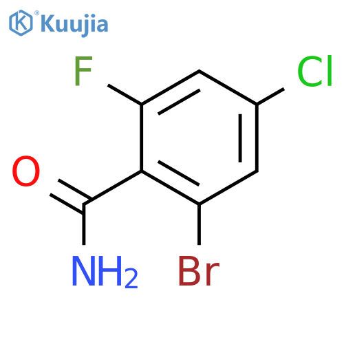 2-bromo-4-chloro-6-fluorobenzamide structure