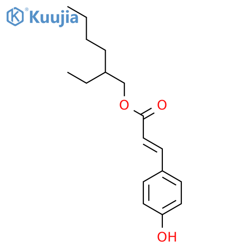 2-ethylhexyl 3-(4-hydroxyphenyl)prop-2-enoate structure