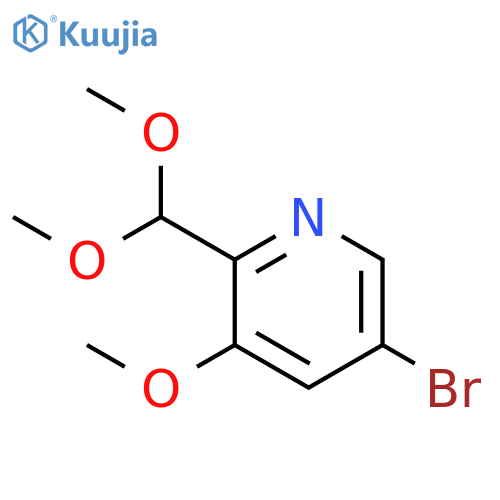 5-Bromo-2-(dimethoxymethyl)-3-methoxypyridine structure