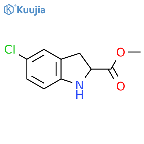 Methyl 5-chloro-2,3-dihydro-1H-indole-2-carboxylate structure