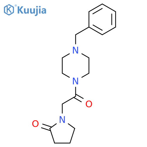 1-[2-(4-Benzylpiperazin-1-yl)-2-oxoethyl]pyrrolidin-2-one structure