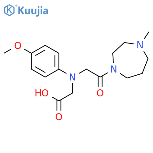 {(4-Methoxyphenyl)[2-(4-methyl-1,4-diazepan-1-yl)-2-oxoethyl]amino}acetic acid structure