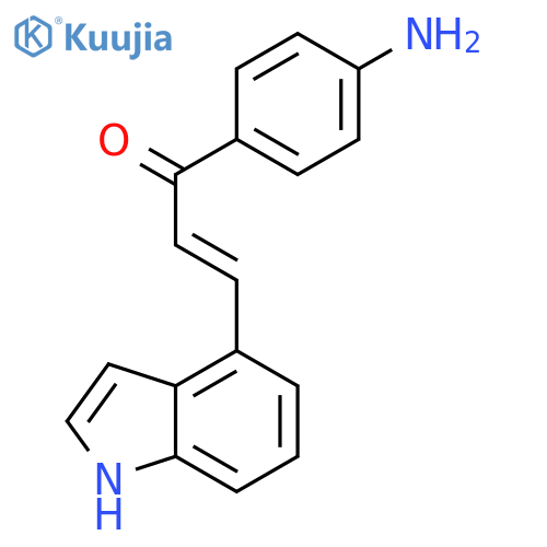 (2E)-1-(4-Aminophenyl)-3-(1H-indol-4-yl)-prop-2-en-1-one structure